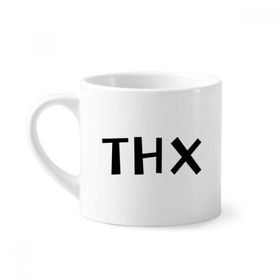 Dıythinker 170 ml Beyaz Alıntı Teşekkürler Mini Kahve Seramik Kupa