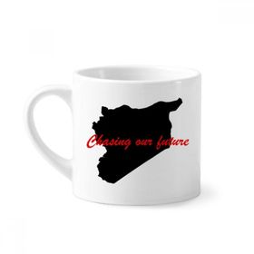 Dıythinker 170 ml Beyaz Alıntılı Geleceğimizi Takip Eden Mini Kahve Seramik Kupa