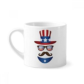 Dıythinker 170 ml Beyaz America Amca Sam I Want You Mini Kahve Seramik Kupa