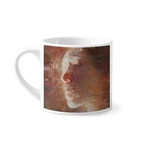 Dıythinker 170 ml Beyaz APres Un Reve XJJ Yağlı Boya Mini Kahve Seramik Kupa