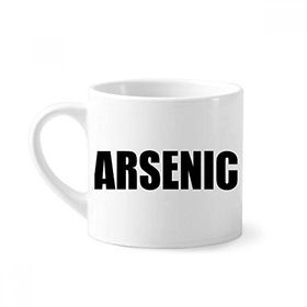 Dıythinker 170 ml Beyaz Arsenik Element İsim Kimya Mini Kahve Seramik Kupa