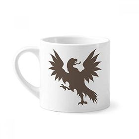 Dıythinker 170 ml Beyaz Avrupa Hayvanları Ulusal Amblem Akbaba Mini Kahve Seramik Kupa