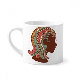 Dıythinker 170 ml Beyaz Başak Burç Sembolü Mini Kahve Seramik Kupa