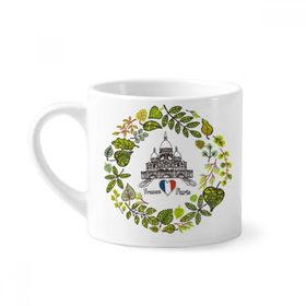 Dıythinker 170 ml Beyaz Basilique Paris Fransa İllüstrasyon Mini Kahve Seramik Kupa