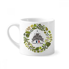 Dıythinker 170 ml Beyaz Basilique Paris Fransa İllüstrasyon Mini Kahve Seramik Kupa