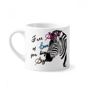 Dıythinker 170 ml Beyaz Basit Zebra Resim Mektubu Hayvan Mini Kahve Seramik Kupa