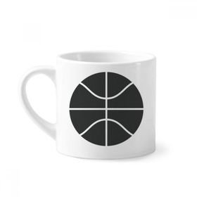 Dıythinker 170 ml Beyaz Basketbol Spor Basit Geometri Desenli Mini Kahve Seramik Kupa