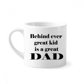 Dıythinker 170 ml Beyaz Behind Great Dad Babalar Festival Alıntı Mini Kahve Seramik Kupa