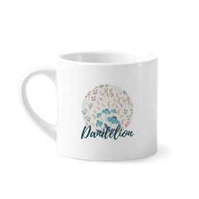 Dıythinker 170 ml Beyaz Bej Çiçek Bitki Boyası Mini Kahve Seramik Kupa