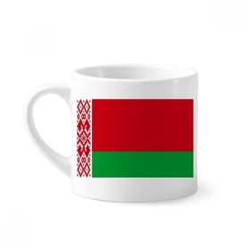 Dıythinker 170 ml Beyaz Belarus Ulusal Bayrağı Asya Ülke Mini Kahve Seramik Kupa