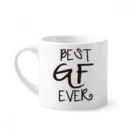 Dıythinker 170 ml Beyaz Best BF Ever Sevgililer Günü Aşk Mini Kahve Seramik Kupa