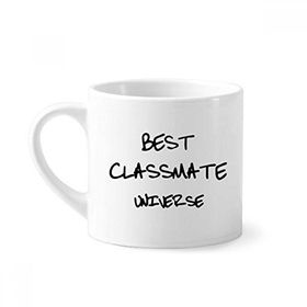 Dıythinker 170 ml Beyaz Best Classmate Universe Mezuniyet sezonu Mini Kahve Seramik Kupa