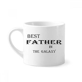 Dıythinker 170 ml Beyaz Best Dad in the Galaxy Festival Alıntı Mini Kahve Seramik Kupa