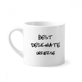 Dıythinker 170 ml Beyaz Best Deskmate Universe Mezuniyet sezonu Mini Kahve Seramik Kupa