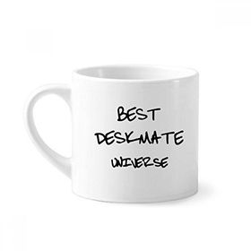 Dıythinker 170 ml Beyaz Best Deskmate Universe Mezuniyet sezonu Mini Kahve Seramik Kupa