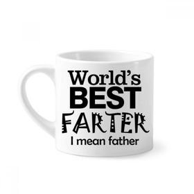 Dıythinker 170 ml Beyaz Best Father Alıntı Babalar Günü Mini Kahve Seramik Kupa