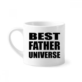 Dıythinker 170 ml Beyaz Best Father Dad Evren Festival Alıntı Mini Kahve Seramik Kupa