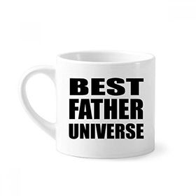 Dıythinker 170 ml Beyaz Best Father Dad Evren Festival Alıntı Mini Kahve Seramik Kupa