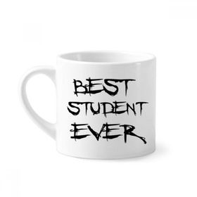 Dıythinker 170 ml Beyaz Best Student Ever Teacher Alıntı Mini Kahve Seramik Kupa