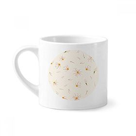 Dıythinker 170 ml Beyaz Beyaz Armut Çiçek Petal Çiçek Bitki Mini Kahve Seramik Kupa