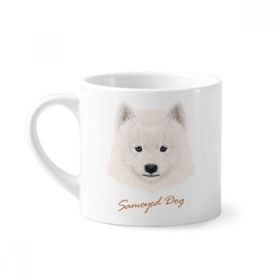 Dıythinker 170 ml Beyaz Beyaz Samoyed Köpek Evcil Hayvan Mini Kahve Seramik Kupa