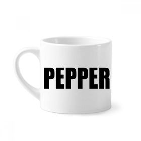 Dıythinker 170 ml Beyaz Biber Sebze Adı Yiyecekler Mini Kahve Seramik Kupa