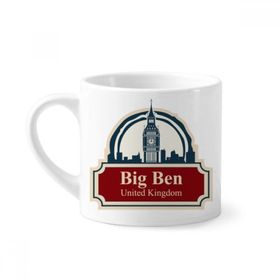 Dıythinker 170 ml Beyaz Birleşik Krallık Country City Big Ben London UK Mini Kahve Seramik Kupa