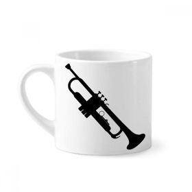 Dıythinker 170 ml Beyaz Boynuz Klasik Müzik Canlılığı Sesler Mini Kahve Seramik Kupa