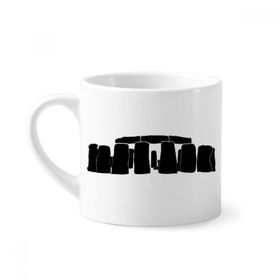 Dıythinker 170 ml Beyaz Britanya Stonehenge Birleşik Krallık Wiltshire Mini Kahve Seramik Kupa