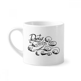 Dıythinker 170 ml Beyaz Bulutlu Hava El Boyaması Desenli Mini Kahve Seramik Kupa