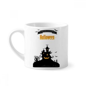 Dıythinker 170 ml Beyaz Cadılar Bayramı Hayalet Yarasa Korku Mini Kahve Seramik Kupa