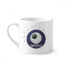 Dıythinker 170 ml Beyaz Cadılar Bayramı Yuvarlak Gerçekçi Göz Küresi Mini Kahve Seramik Kupa