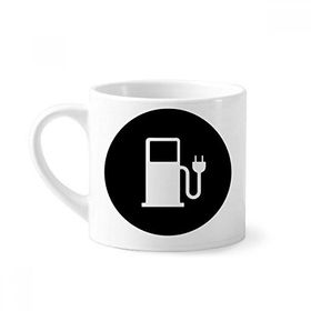 Dıythinker 170 ml Beyaz Charing Station Enerji Araçları Çevreyi Korur Mini Kahve Seramik Kupa