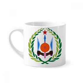 Dıythinker 170 ml Beyaz Cibuti Cibuti Ulusal Amblem Mini Kahve Seramik Kupa