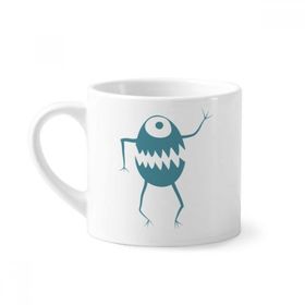 Dıythinker 170 ml Beyaz Cyclops Alien Creature Mini Kahve Seramik Kupa