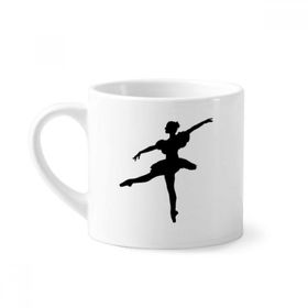 Dıythinker 170 ml Beyaz Dans Dansçı Bale Sanatı Spor Mini Kahve Seramik Kupa