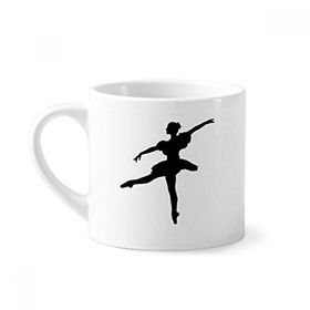 Dıythinker 170 ml Beyaz Dans Dansçı Bale Sanatı Spor Mini Kahve Seramik Kupa