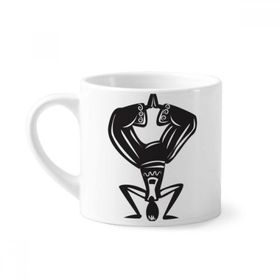 Dıythinker 170 ml Beyaz Dans Silüeti Meksika Meksika Mini Kahve Seramik Kupa