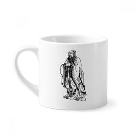 Dıythinker 170 ml Beyaz Dao Religion China Lao Tzu Mini Kahve Seramik Kupa