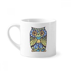 Dıythinker 170 ml Beyaz Dekoratif Aşk Baykuş Mini Kahve Seramik Kupa