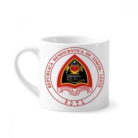 Dıythinker 170 ml Beyaz Dili East Timor Ulusal Amblem Mini Kahve Seramik Kupa