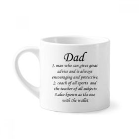Dıythinker 170 ml Beyaz Encouraging Dad Festival Alıntı Mini Kahve Seramik Kupa