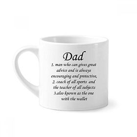 Dıythinker 170 ml Beyaz Encouraging Dad Festival Alıntı Mini Kahve Seramik Kupa