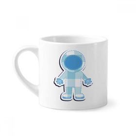 Dıythinker 170 ml Beyaz Evren ve Uzaylı Astronot Mini Kahve Seramik Kupa