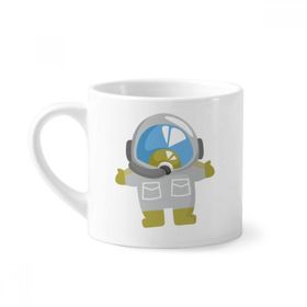 Dıythinker 170 ml Beyaz Evren ve Uzaylı Güzel Astronot Mini Kahve Seramik Kupa