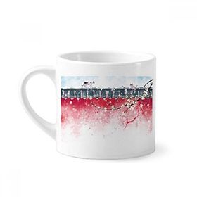 Dıythinker 170 ml Beyaz Exploration For Snow Chinese Suluboya Mini Kahve Seramik Kupa