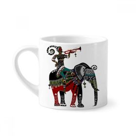 Dıythinker 170 ml Beyaz Fil Trekking Çin Azınlık Giyinme Mini Kahve Seramik Kupa