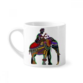 Dıythinker 170 ml Beyaz Fil Trekking Çin Azınlık Sabahlık Totem Mini Kahve Seramik Kupa