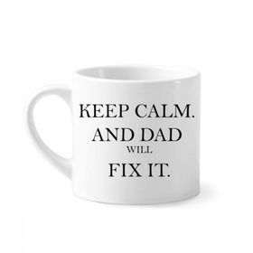 Dıythinker 170 ml Beyaz Fix It Dad Festival Alıntı Mini Kahve Seramik Kupa