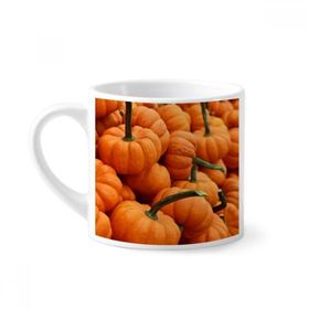 Dıythinker 170 ml Beyaz Fotoğraf Taze Balkabağı Resim Doğa Mini Kahve Seramik Kupa